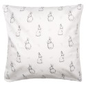 Clayre & Eef Lot de 2 housses de coussin 45x45 cm Beige Polyester Lapin