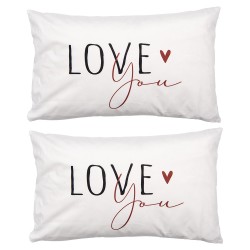 Clayre & Eef Lot de 2 housses de coussin 30x50 cm Noir Blanc Polyester