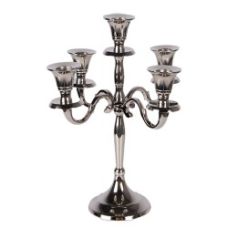 Clayre & Eef Candle holder 22x22x28 cm Silver colored Aluminium