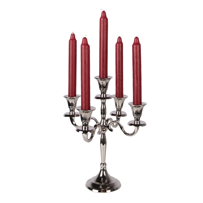 Clayre & Eef Candle holder 22x22x28 cm Silver colored Aluminium