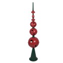 Clayre & Eef Statuetta decorativa di Natale Ø 31x153 cm Rosso Verde Metallo