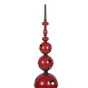 Clayre & Eef Statuetta decorativa di Natale Ø 31x153 cm Rosso Verde Metallo