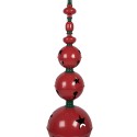 Clayre & Eef Statuetta decorativa di Natale Ø 31x153 cm Rosso Verde Metallo