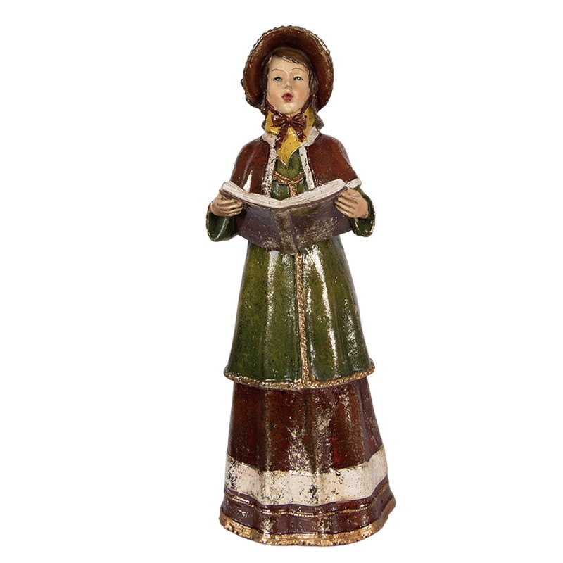 Clayre & Eef Weihnachtsdekorationsfigur Krippe 34/31/21/20 cm Rot Kunststoff