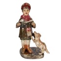 Clayre & Eef Weihnachtsdekorationsfigur Krippe 34/31/21/20 cm Rot Kunststoff