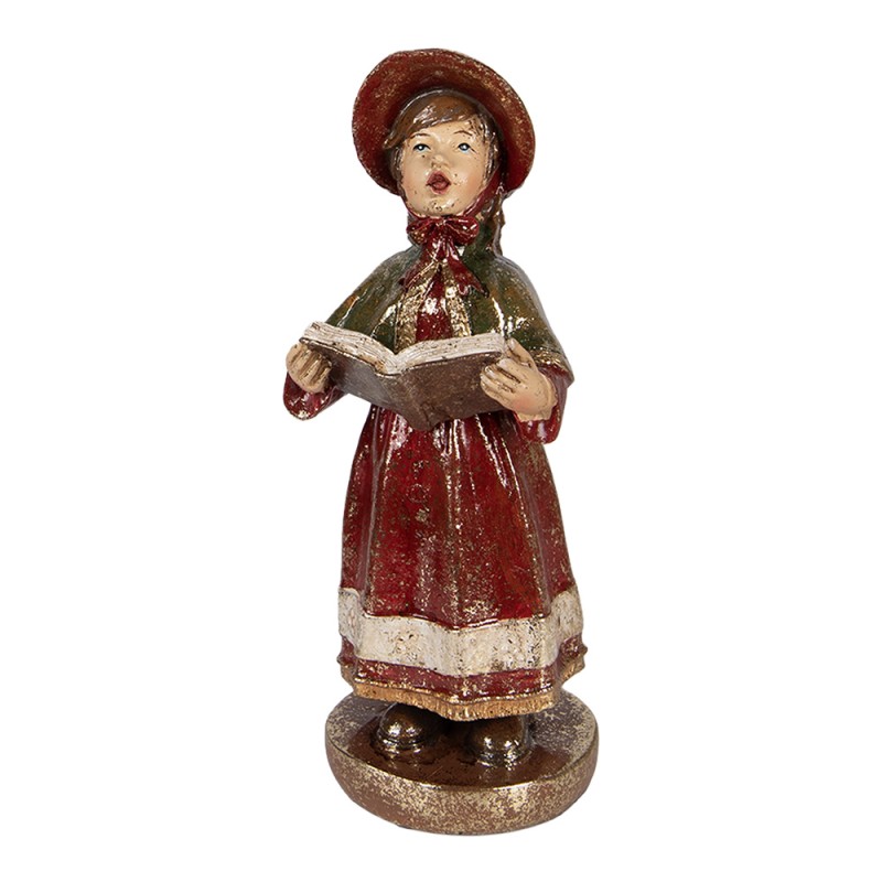 Clayre & Eef Weihnachtsdekorationsfigur Krippe 34/31/21/20 cm Rot Kunststoff