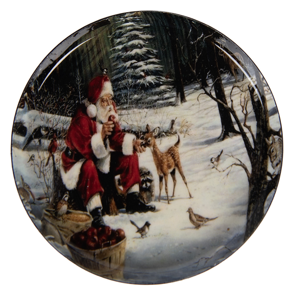 Clayre&Eef Onderzetters voor GlazenØ 11x1 cm Wit Metaal afbeelding