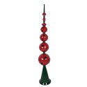 Clayre & Eef Statuetta decorativa di Natale Ø 31x193 cm Rosso Verde Metallo