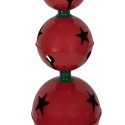 Clayre & Eef Statuetta decorativa di Natale Ø 31x193 cm Rosso Verde Metallo