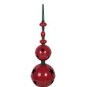 Clayre & Eef Statuetta decorativa di Natale Ø 31x142 cm Rosso Verde Metallo