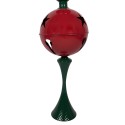 Clayre & Eef Statuetta decorativa di Natale Ø 31x142 cm Rosso Verde Metallo