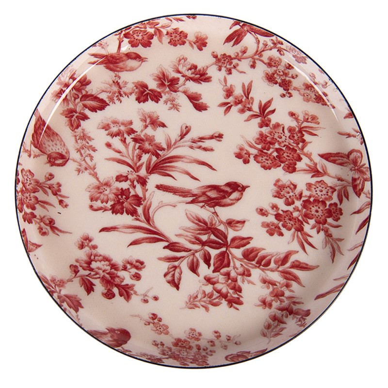 Clayre & Eef Untersetzer für Gläser Ø 11x1 cm Weiß Metall