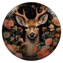 Clayre & Eef Untersetzer für Gläser Ø 11x1 cm Schwarz Metall