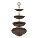 Clayre & Eef Etagere Ø 37x79 cm Goldfarbig Aluminium