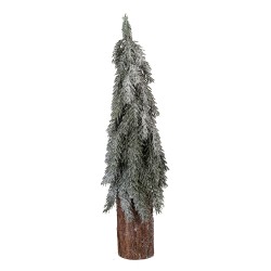 Clayre & Eef Mini Artificial Christmas Tree Ø 18x57 cm Green Plastic