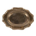 Clayre & Eef Decoratie schaal 31x22x3 cm Goudkleurig Aluminium