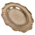 Clayre & Eef Decoratie schaal 31x22x3 cm Goudkleurig Aluminium