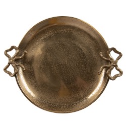 Clayre & Eef Scodella decorativa 37x31x3 cm Color oro Alluminio