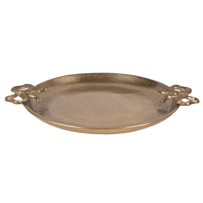 Clayre & Eef Scodella decorativa 37x31x3 cm Color oro Alluminio