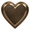 Clayre & Eef Decorative Bowl Heart 21x21x2 cm Gold colored Aluminium
