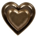 Clayre & Eef Decorative Bowl Heart 21x21x2 cm Gold colored Aluminium