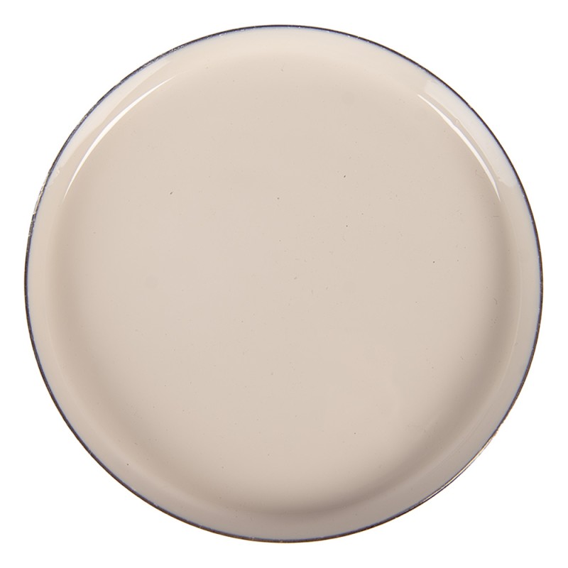 Clayre & Eef Onderzetters voor Glazen Ø 11x1 cm Beige Metaal