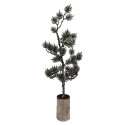 Clayre & Eef Mini Artificial Christmas Tree 23x23x60 cm / 3xAAA Green Wood