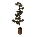 Clayre & Eef Mini Artificial Christmas Tree 28x28x80 cm / 3xAAA Green Wood
