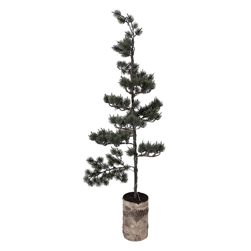 Clayre & Eef Mini Artificial Christmas Tree 35x35x100 cm / 3xAAA Green Wood