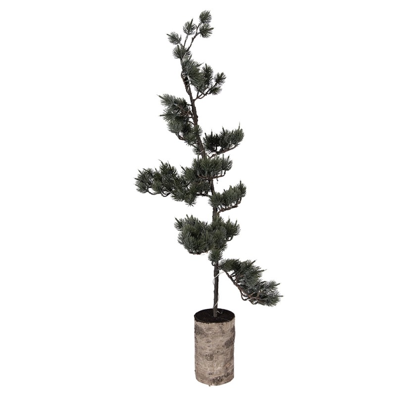 Clayre & Eef Mini Artificial Christmas Tree 35x35x100 cm / 3xAAA Green Wood