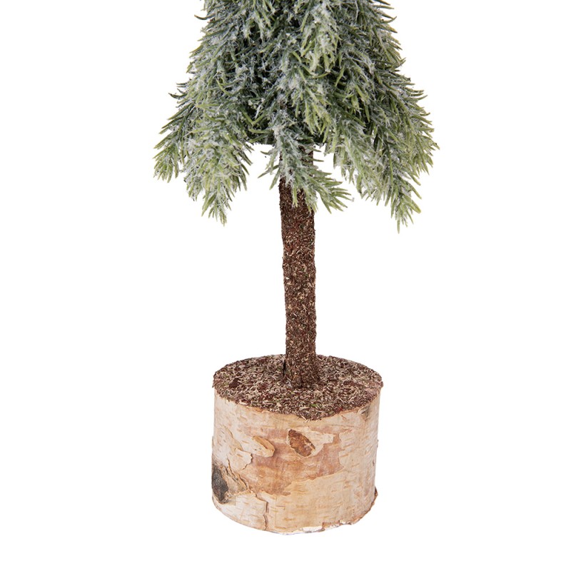 Clayre & Eef Mini Artificial Christmas Tree Ø 10x35 cm Green Wood