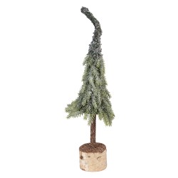 Clayre & Eef Mini Artificial Christmas Tree Ø 13x50 cm Green Wood