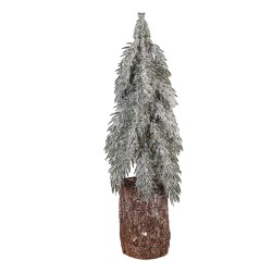 Clayre & Eef Mini Artificial Christmas Tree Ø 12x32 cm Green Wood