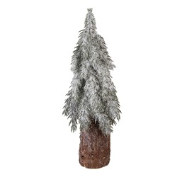 Clayre & Eef Mini Artificial Christmas Tree Ø 12x32 cm Green Wood