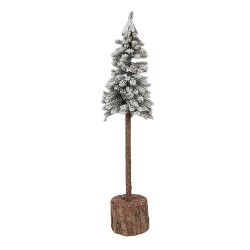 Clayre & Eef Mini Artificial Christmas Tree Ø 10x48 cm Green Wood