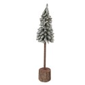 Clayre & Eef Mini Artificial Christmas Tree Ø 10x48 cm Green Wood