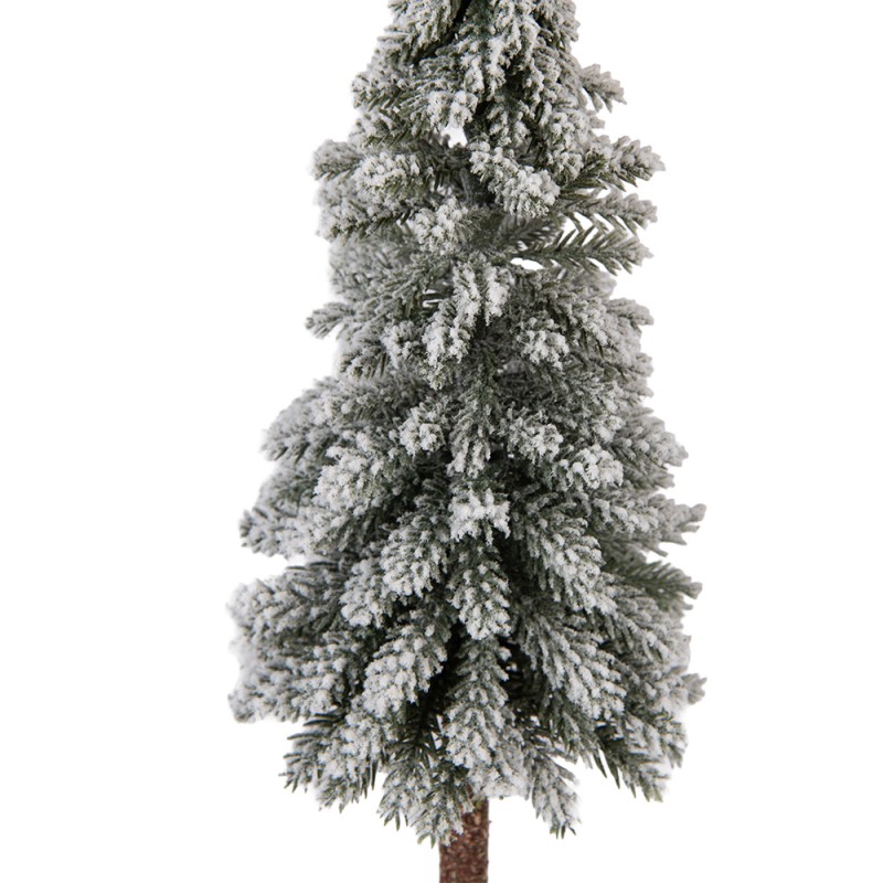 Clayre & Eef Mini Artificial Christmas Tree Ø 10x48 cm Green Wood