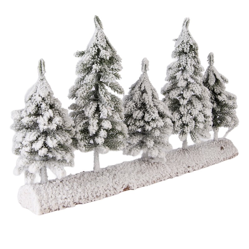 Clayre & Eef Mini Artificial Christmas Tree 40x8x25 cm Green Wood
