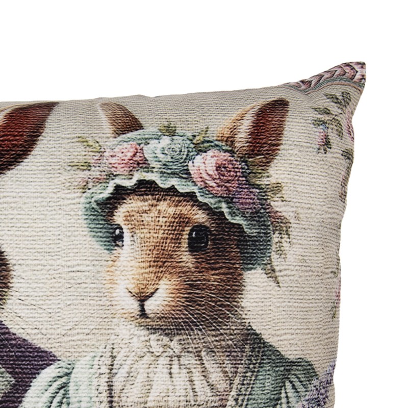 Clayre & Eef Cushion Cover 45x45 cm Beige Polyester