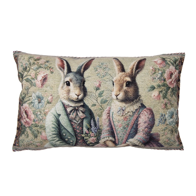 Clayre & Eef Kissenbezug 35x50 cm Grün Polyester