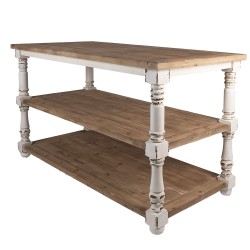 Clayre & Eef Table de présentation 180x100x85 cm Marron Bois