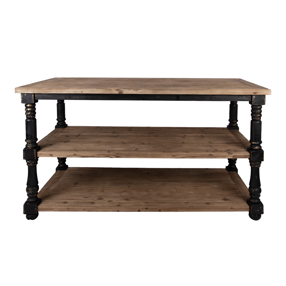 Clayre&Eef Presentatie Tafel 180x100x85 cm Zwart Hout afbeelding