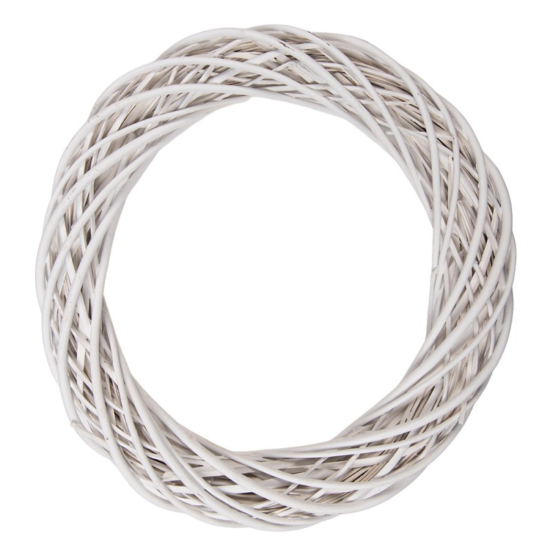 Clayre & Eef Couronne Ø 50x9 cm Blanc Rotin