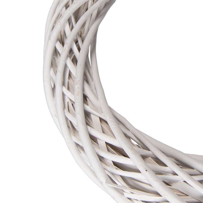 Clayre & Eef Couronne Ø 50x9 cm Blanc Rotin