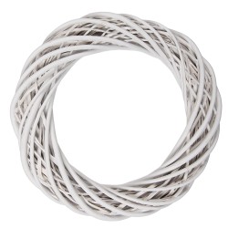 Clayre & Eef Couronne Ø 40x7 cm Blanc Rotin