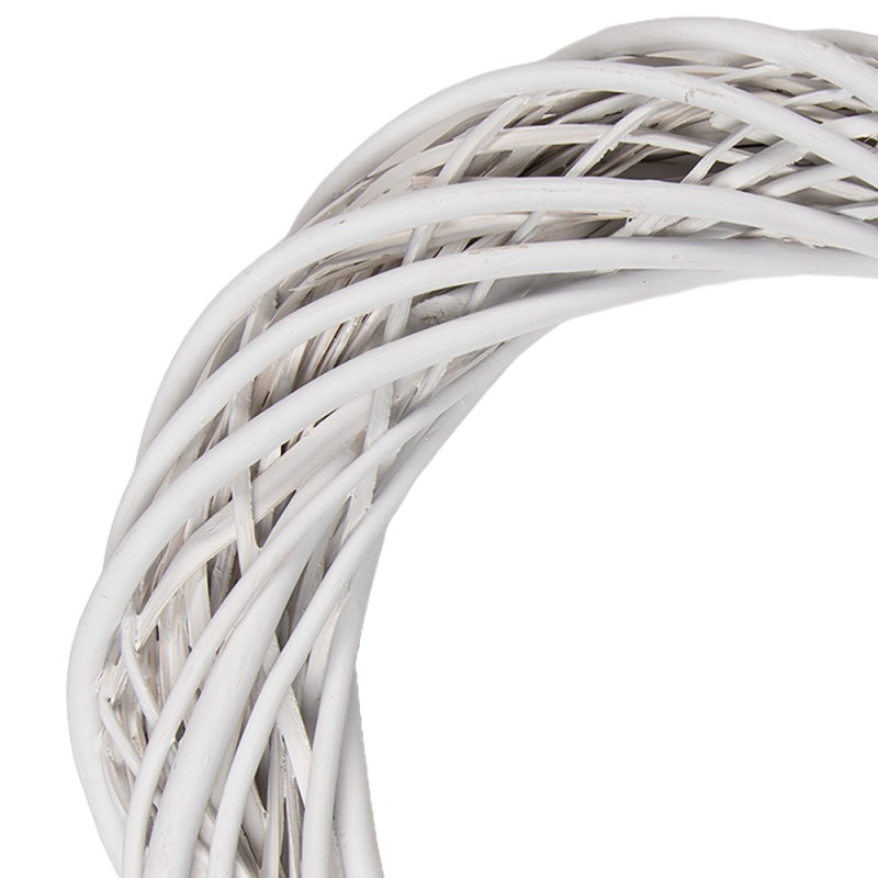Clayre & Eef Couronne Ø 40x7 cm Blanc Rotin