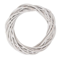 Clayre & Eef Couronne Ø 20x4 cm Blanc Rotin