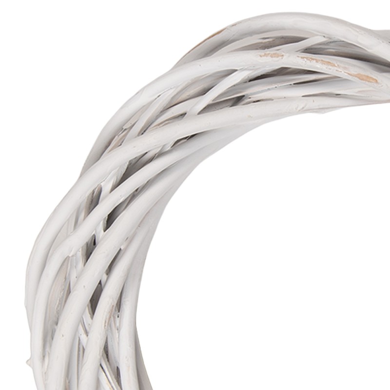Clayre & Eef Couronne Ø 20x4 cm Blanc Rotin