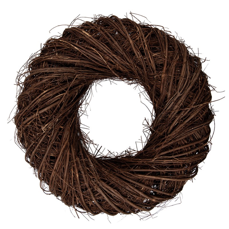 Clayre & Eef Couronne Ø 50x13 cm Marron Rotin