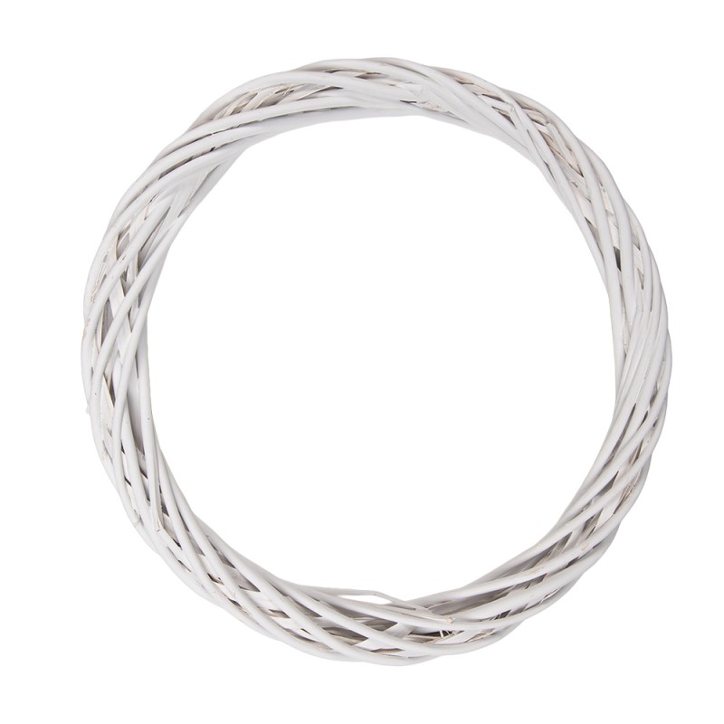 Clayre & Eef Couronne Ø 40x4 cm Blanc Rotin